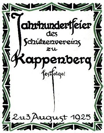 Schützenverein Cappenberg e.V. - Historisches Fest 1925